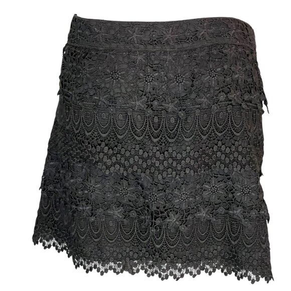 American Eagle crochet lace grey mini skirt size 12 NWT - Picture 3 of 12